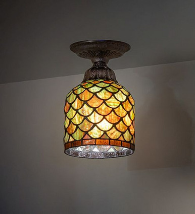 Acorn 1 Light Flush Mount 9 x 6 In by Meyda Tiffany - 276100