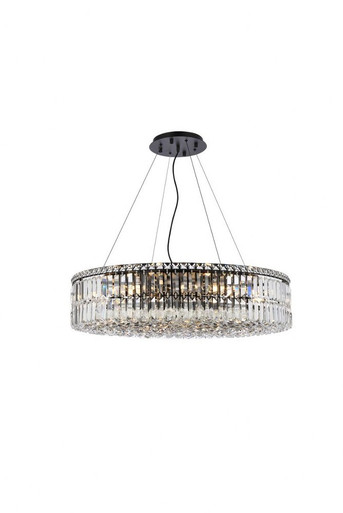 Maxime 18 Light Chandelier 7.5 Inches Tall and 32 Inches Wide by Elegant  - V2030D32BK/RC
