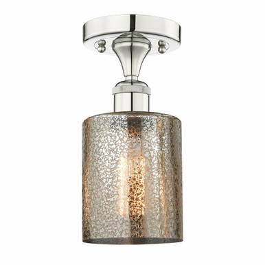 Cobbleskill 1 Light Semi Flush Mount 11 Inch and 5 Inch Wide by Innovations - 616-1F-PN-G116