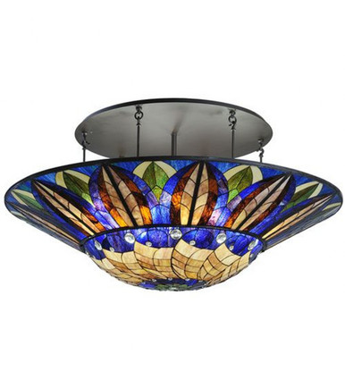 Tampa Bay 12 Light Semi Flush Mount 30 x 60 Inches by Meyda Tiffany - 243625