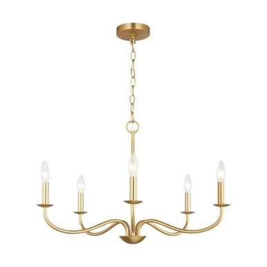 Abells 5 Light Chandelier 18 Inch Tall and 28 Inch Wide by Generation - GLC1205