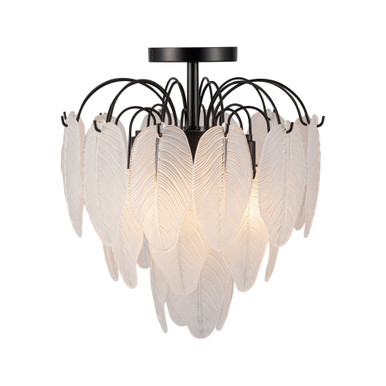 Alessia 4 Light Semi Flush Mount 14.9 Inch and 13.6 Inch Wide by Artcraft - AC11785BK
