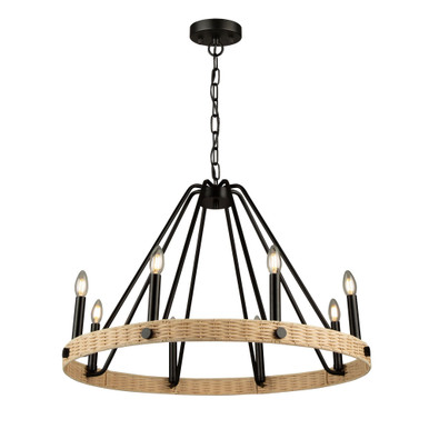 Perris 8 Light Large Chandelier by Artcraft - AC11718BK