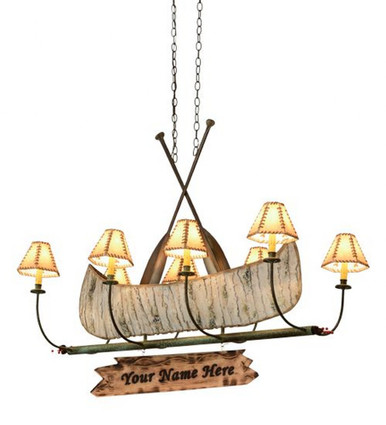Personalized Canoe 8 Light Chandelier 46 x 25 Inches Wide by Meyda Tiffany - 26965