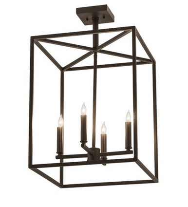 Kitzi Box 4 Light Square Pendant 26 x 22.5 Inches by Meyda Tiffany - 188630
