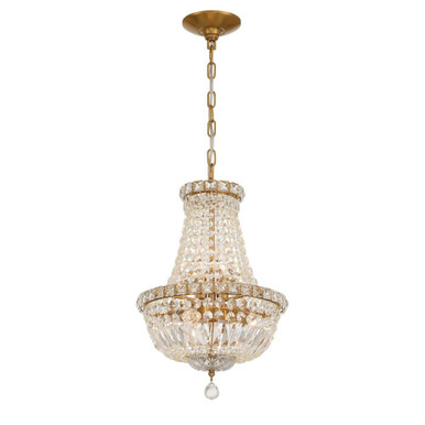 Roslyn 5 Light Chandelier 18 Inch Tall and 12 Inch Wide by Crystorama - ROS-A1006-AG-CL-MWP