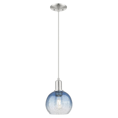 Brookhaven Globe 1 Light Cord Hung Mini Pendant 11.83X8 by Innovations - 716-1P-SN-G483-8SB