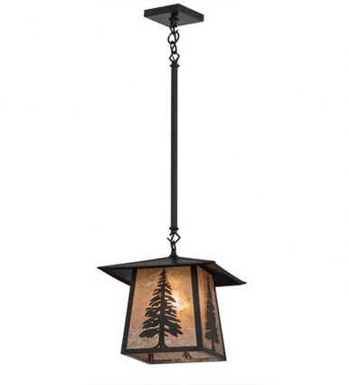 Stillwater Tall Pine 1 Light Square Pendant 35 x 16.5 Inch by Meyda Tiffany - 170889