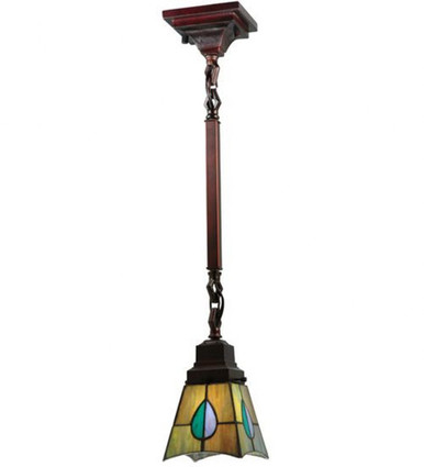Mackintosh Leaf 1 Light Pendant 29 Inch Tall by Meyda Tiffany - 20058