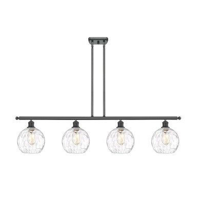 Athens Water Glass 100W 4 LED Stem Hung Island 10.5X 48 by Innovations - 516-4I-BK-G1215-8-LED