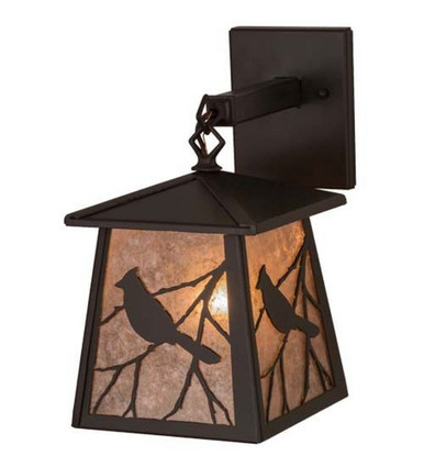 Stillwater Song Bird 1 Light Hanging Wall Sconce 12.5 x 7 Inch by Meyda - 161951