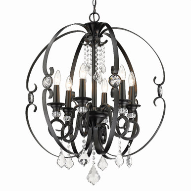 Ella 6 Light Medium Chandelier by Golden - 1323-6