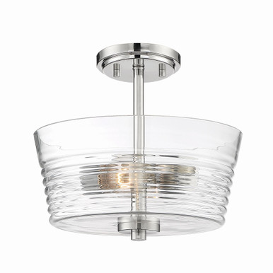 Ingo 2 Light 12 Inch Wide Semi Flush Mount by Designers Fountain - d230m-sf-pn