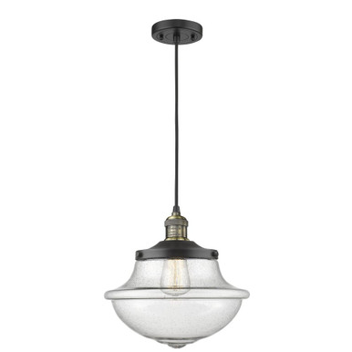 Oxford 100W 1 LED Cord Hung Mini Pendant 11.25 X 11.75 Inch by Innovations - 201C-G54-LED