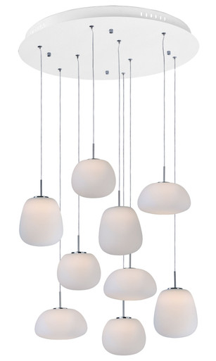 Puffs 1 LED Light Large Pendant by ET2 - E21127-11WT
