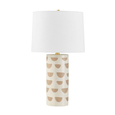 Minnie 1 Light Table Lamp 26.25 Inches Tall and 15 Inches Wide by Mitzi - HL714201A-AGB/CWO