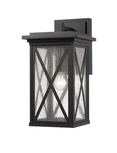 Brookside 1 Light Tuscan Outdoor Wall Lantern by Z Lite - 583B-BK