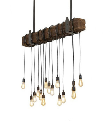 Alva 15 Light Pendant 72 Inches Tall and 8 Inches Wide by Meyda Tiffany - 198209