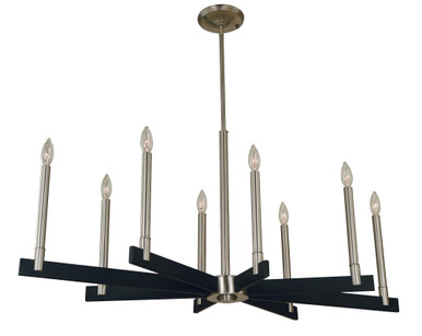 Jessica 8 Light Oversized Chandelier by Framburg - 5352 BN/MBLACK