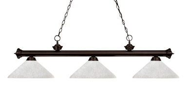 Riviera 3 Light Island/Billiard 14 x 15 Inch by Z-Lite 200-3BRZ-AWL14 - 200-3BRZ-AWL14