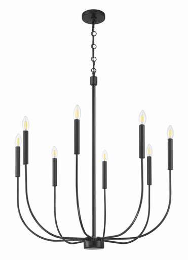 Traci 8 Light Chandelier 37.25 Inch Tall and 30.75 Inch Wide by Craftmade - 59828