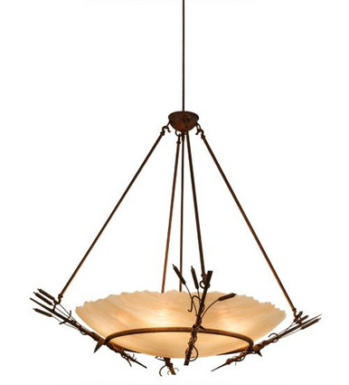 Cattail 6 Light Inverted Pendant 45 x 48 Inches by Meyda Tiffany 167825 - 167825