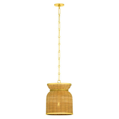 Parkchester 1 Light Pendant 17 Inch Tall and 13 Inch Wide by Hudson Valley - 9913-AGB