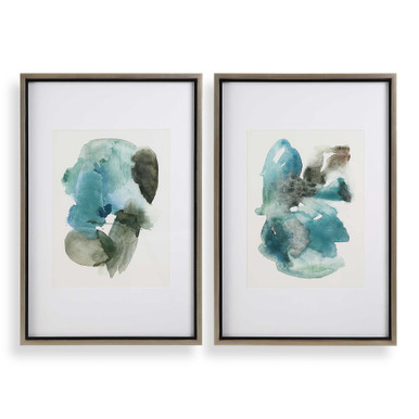 Blueprints 27 Inch Floral Print (Set of 2) by Uttermost - 32291