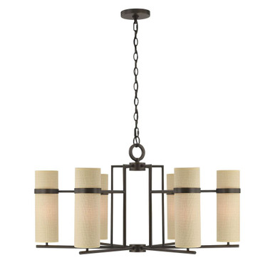 Weston 6 Light Chandelier 17.25 Inch Tall and 34 Inch Wide by Savoy House - 1-4562-6-15