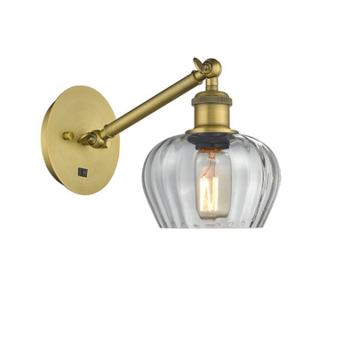 Fenton 100W 1 LED Adjustable Wall Sconce 7.5 X 6.5 Inch Wide by Innovations - 317-1W-BB-G92-LED