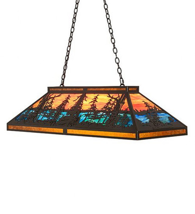 Tall Pines 7 Light Oblong Pendant 20 x 18 Inches by Meyda Tiffany - 261494