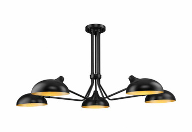 Bellamy 5 Light 52 Inch Wide Semi Flush Mount by Z-Lite - 1942-5SF-MB