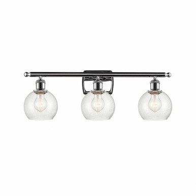 Athens 3 Light Bath Vanity 8.88 Inch Tall X 25.88 Inch Wide by Innovations - 516-3W-PC-G124-6