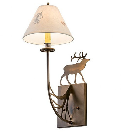 Lone Elk 1 Light Wall Sconce 19 x 8 Inches by Meyda Tiffany - 47762
