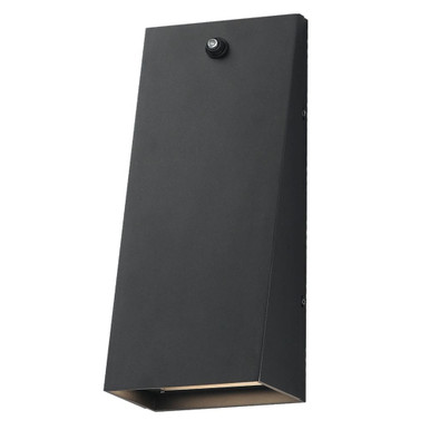 Pathfinder 25W 1 LED Tall Outdoor Wall Mount with Photocell by Maxim - 52526BK/PHC