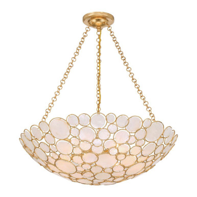Palla 6 Light Chandelier 6.75 Inch Tall and 24.5 Inch Wide by Crystorama - PAL-525-GA