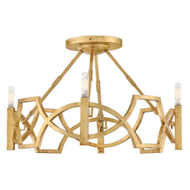 Leona 6W 4 LED Semi Flush Mount 13.5 Inch Tall and 22 Inch Wide by Hinkley - 45783DA