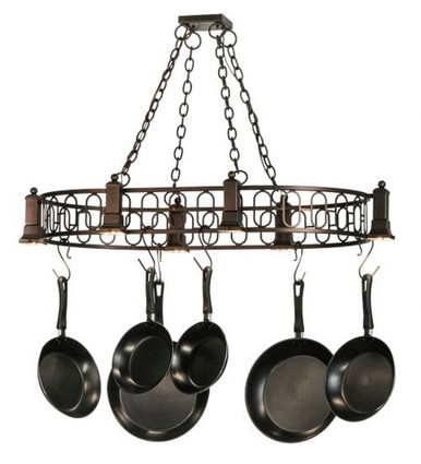 Revival Deco 6 Light Pot Rack 20 x 27.5 Inches by Meyda Tiffany - 148249