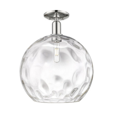 Athens Water Glass 1 Light Semi Flush Mount 16.63 Inch Tall by Innovations - 716-1C-G1215-14