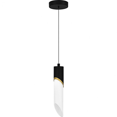 Alys 8W 1 LED Mini Pendant 13.75 Inch Tall and 2.5 Inch Wide by Quoizel - PCAYS1503MBK