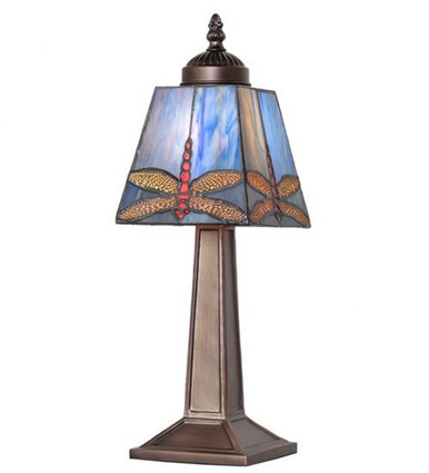 Dragonfly  1 Light Mini Table Lamp 15 Inch H and 7 Inch W by Meyda Tiffany - 262778