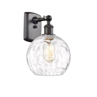 Athens Water Glass 100W 1 LED Wall Sconce 11 Tall and 8 Wide by Innovations - 516-1W-G1215-8-LED