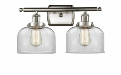 Bell 2 Light Bath Vanity 11 Inch Tall and 18 Inch Wide by Innovations - 916-2W-SN-G72