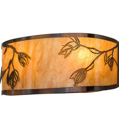 Stoneycreek Mountain Pine 2 Light Wall Sconce 9 x 17 Inch by Meyda Tiffany - 255207