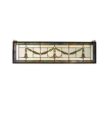 Garland Swag 32 Inch Stained Glass Window by Meyda Tiffany - 98102