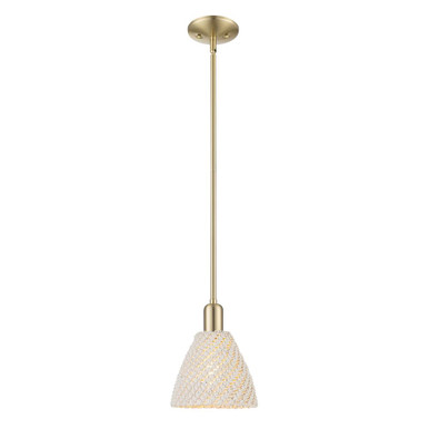 Bristol Natural 1 Light Mini Pendant 10.13 and 7.5 Inch Wide by Innovations - 716-1S-CB-NBD-75-NAT