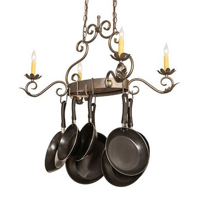Eloise 4 Light Pot Rack 26 Inches Tall and 19 Inches Wide by Meyda Tiffany - 120245