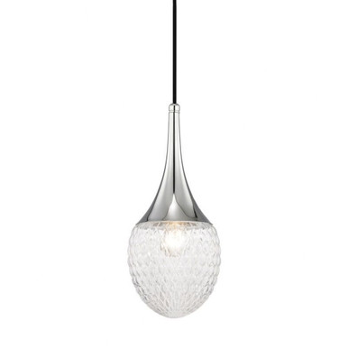 Bella 1 Light Pendant 15.5 Inches Tall and 6.75 Inches Wide by Mitzi - H114701A-PN