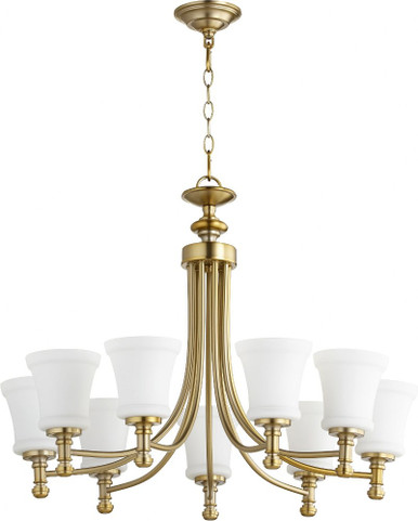Rossington 9 Light Large 2 Tier Chandelier by Quorum 1542304 - 6122-9-6