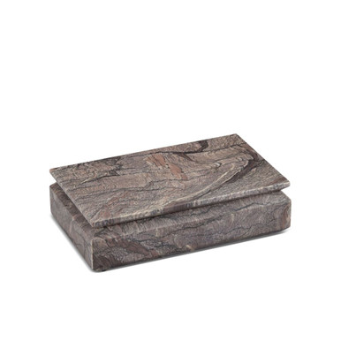 Leslie 2.75 Inch Marble Box In Modern Style by Currey Company - 1200-0803